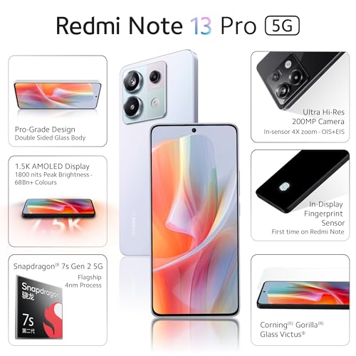 Redmi Note 13 Pro (Coral Purple, 8GB RAM, 128GB Storage) - Image 2
