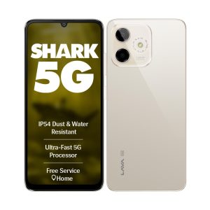 Lava Shark 5G (Steller Gold, 4GB RAM, 64GB Storage) |Bigger 6.75" HD+ Notch Display | Octacore 5G Processor | 13 MP AI Camera |5000 mAh Battery| IP54 Rated Dust & Water Splash...