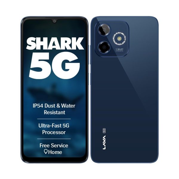 Lava Shark 5G (Steller Gold, 4GB RAM, 64GB Storage) |Bigger 6.75" HD+ Notch Display | Octacore 5G Processor | 13 MP AI Camera |5000 mAh Battery| IP54 Rated Dust & Water Splash...