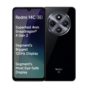 Redmi 14C 5G (Stargaze Black, 6GB RAM, 128GB Storage) | Superfast 4nm Snapdragon 4 Gen 2 | 120Hz 17.47cm (6.88”) Display | 5160mAh Battery | 50MP Dual Camera | Premium Starlight...