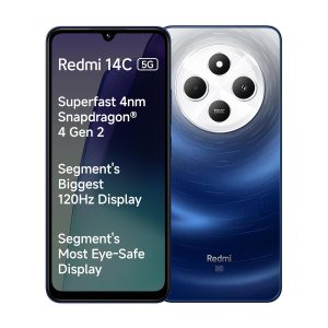 Redmi 14C 5G (Starlight Blue, 6GB RAM, 128GB Storage) | Superfast 4nm Snapdragon 4 Gen 2 | 120Hz 17.47cm (6.88”) Display | 5160mAh Battery | 50MP Dual Camera | Premium Starlight...