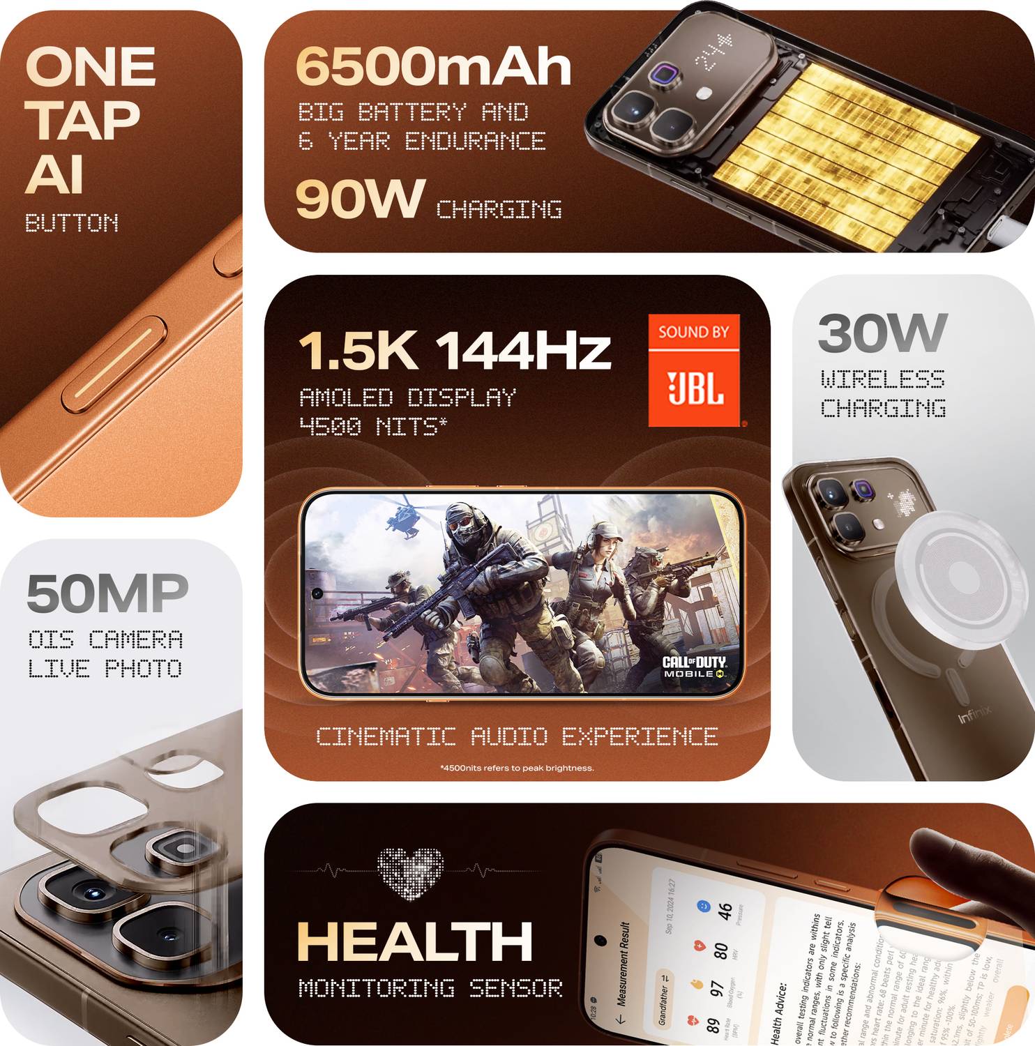 Infinix Note 60 Pro (Solar Orange, 256 Gb) 3 Infinix Note 60 Pro (Solar Orange, 256 Gb)