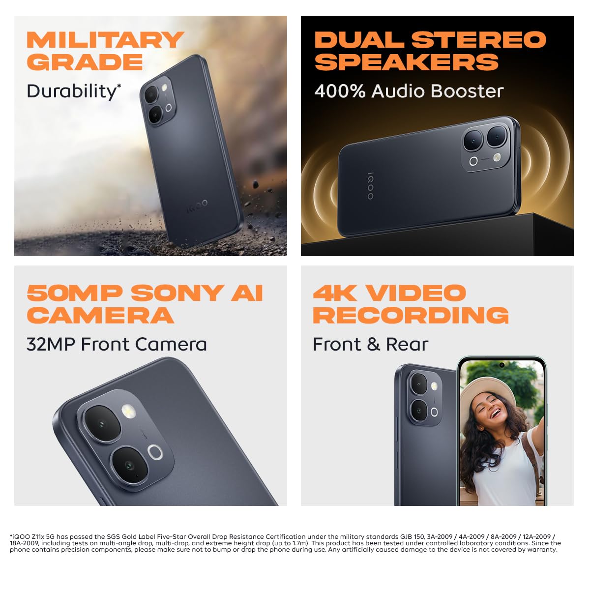 Iqoo Z11X 5G (Titan Black, 6Gb Ram, 128 Gb Storage) | Dimensity 7400-Turbo Processor | 7200 Mah Battery | 4K Video Recording Front &Amp; Back | Ip68 &Amp; Ip69+ | Powered By Originos 6 7 Iqoo Z11X 5G (Titan Black, 6Gb Ram, 128 Gb Storage) | Dimensity 7400-Turbo Processor | 7200 Mah Battery | 4K Video Recording Front &Amp; Back | Ip68 &Amp; Ip69+ | Powered By Originos 6