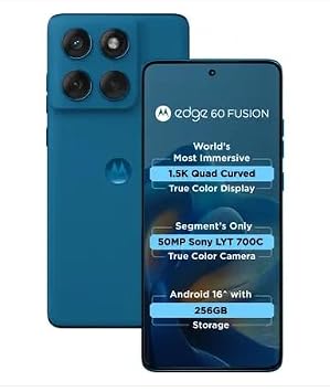 Motorola Edge 60 Fusion 5G (Pantone Mykonos Blue, 12GB RAM, 256GB Storage)