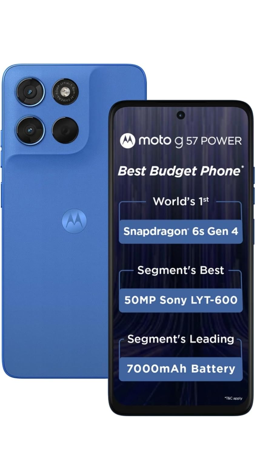 Motorola G57 Power 5G (Regatta, 8Gb Ram, 128Gb Storage) | Snapdragon 6S Gen 4 Processor | 6.72&Quot; Fhd+ Display | 50Mp Lyt-600 + 8Mp Ultrawide | 8Mp Selfie Camera | 7000Mah... 1 Motorola G57 Power 5G (Regatta, 8Gb Ram, 128Gb Storage) | Snapdragon 6S Gen 4 Processor | 6.72&Quot; Fhd+ Display | 50Mp Lyt-600 + 8Mp Ultrawide | 8Mp Selfie Camera | 7000Mah...