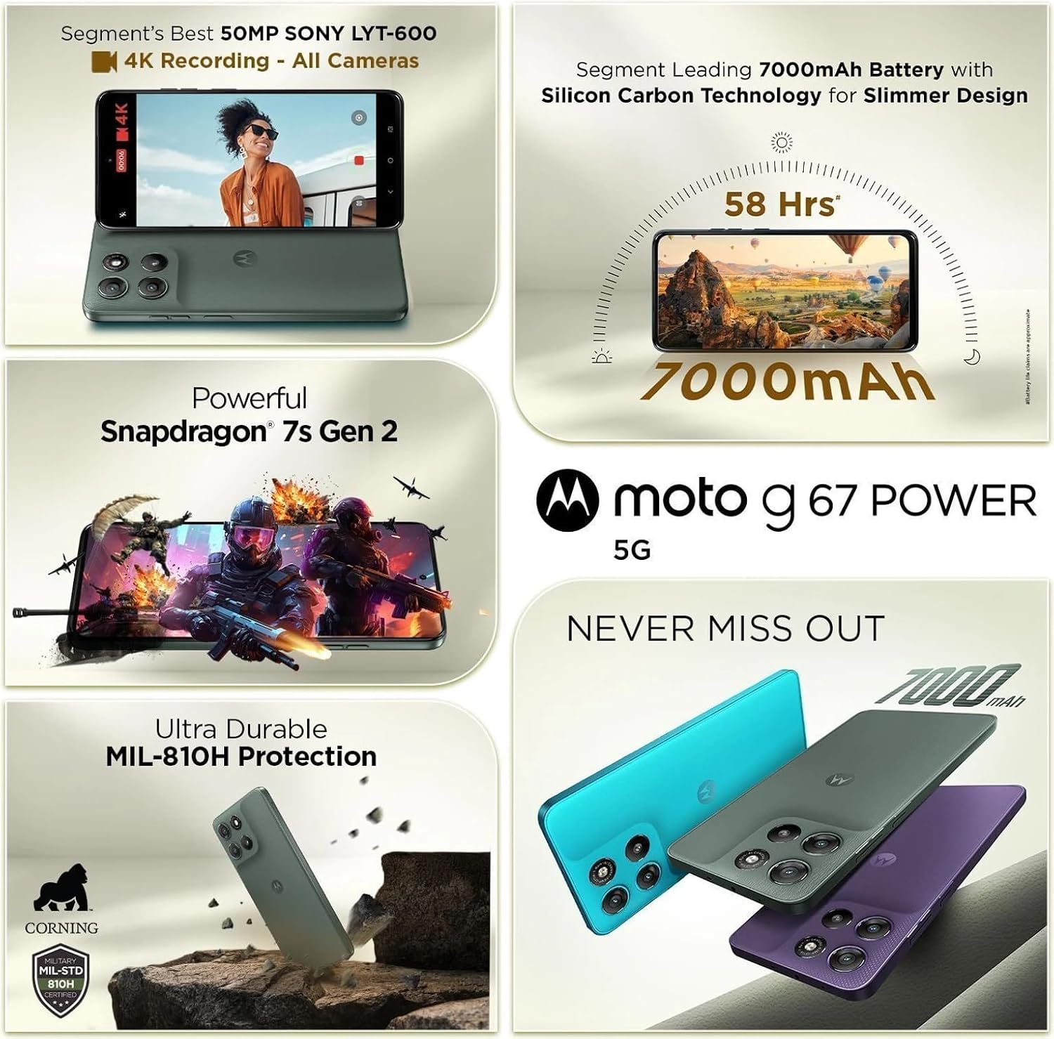 Motorola G67 Power 5G (Pantone Cilantro, 256 Gb) (12 Gb Ram) 7 Motorola G67 Power 5G (Pantone Cilantro, 256 Gb) (12 Gb Ram)