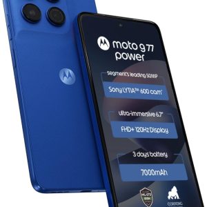 Motorola G77 Power (Pantone Nautical Blue, 8GB RAM, 128GB Storage) | MediaTek Dimensity 6400 Octa-Core Processor | 50MP + 8MP AI Dual Rear Camera | 32MP Front Camera | 6.72-inch...