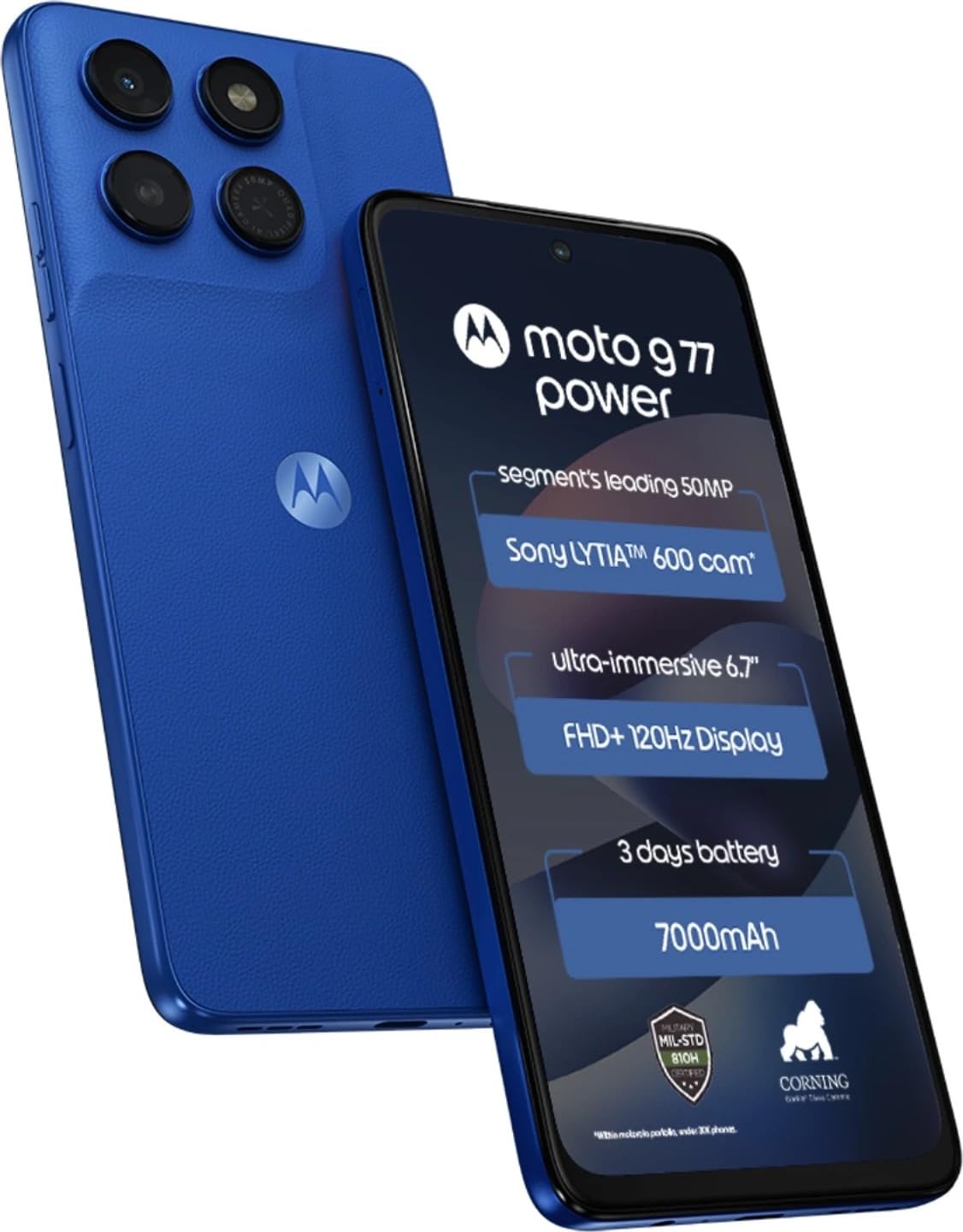 Motorola G77 Power (Pantone Nautical Blue, 8Gb Ram, 128Gb Storage) | Mediatek Dimensity 6400 Octa-Core Processor | 50Mp + 8Mp Ai Dual Rear Camera | 32Mp Front Camera | 6.72-Inch... 1 Motorola G77 Power (Pantone Nautical Blue, 8Gb Ram, 128Gb Storage) | Mediatek Dimensity 6400 Octa-Core Processor | 50Mp + 8Mp Ai Dual Rear Camera | 32Mp Front Camera | 6.72-Inch...