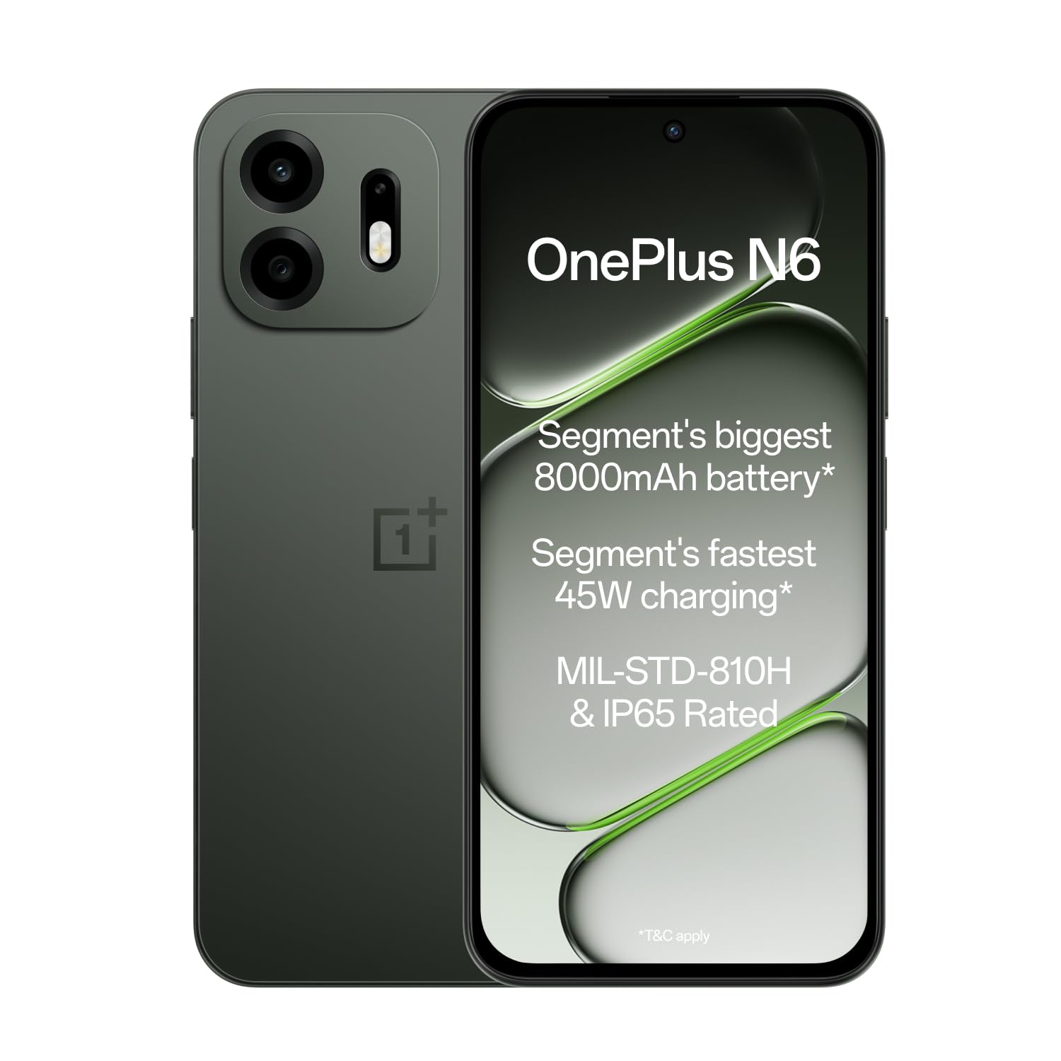 Oneplus N6 | 4Gb+128Gb | Midnight Green | Segment'S Biggest 8000Mah Battery | Segment'S Fastest 45W Charging | Smooth 120Hz Display | 50Mp Camera | Military-Grade Durability 1 Oneplus N6 | 4Gb+128Gb | Midnight Green | Segment'S Biggest 8000Mah Battery | Segment'S Fastest 45W Charging | Smooth 120Hz Display | 50Mp Camera | Military-Grade Durability
