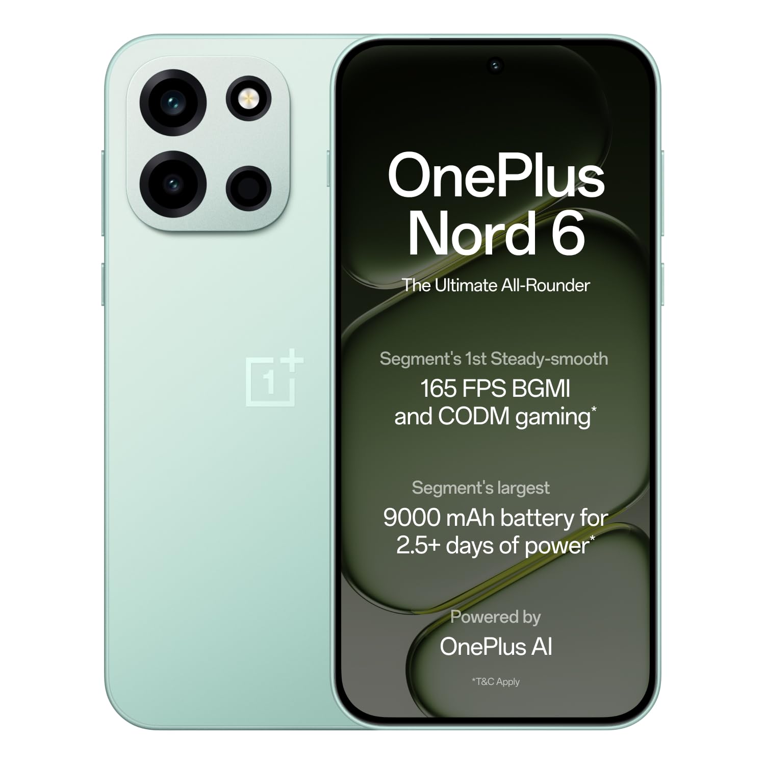 Oneplus Nord 6 | 12Gb+256Gb | Fresh Mint | Snapdragon 8S Gen 4 | Segment'S First Stable 165Fps Gaming | Segment'S Largest 9000Mah Battery | Most Complete Ip Rating |... 1 Oneplus Nord 6 | 12Gb+256Gb | Fresh Mint | Snapdragon 8S Gen 4 | Segment'S First Stable 165Fps Gaming | Segment'S Largest 9000Mah Battery | Most Complete Ip Rating |...