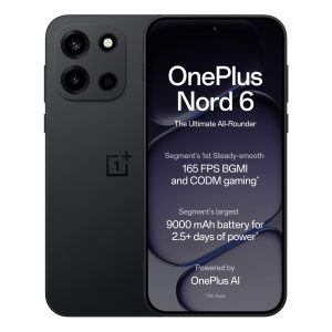 OnePlus Nord 6 | 8GB+256GB | Pitch Black | Snapdragon 8s Gen 4 | Segment's First Stable 165FPS Gaming | Segment's Largest 9000mAh Battery | Most Complete IP Rating |...