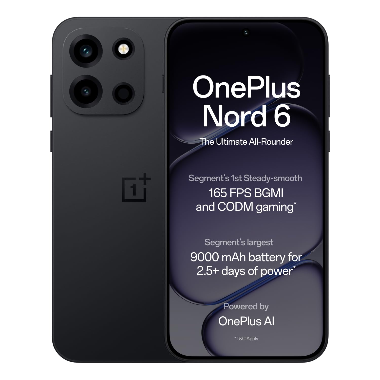 Oneplus Nord 6 | 8Gb+256Gb | Pitch Black | Snapdragon 8S Gen 4 | Segment'S First Stable 165Fps Gaming | Segment'S Largest 9000Mah Battery | Most Complete Ip Rating |... 1 Oneplus Nord 6 | 8Gb+256Gb | Pitch Black | Snapdragon 8S Gen 4 | Segment'S First Stable 165Fps Gaming | Segment'S Largest 9000Mah Battery | Most Complete Ip Rating |...