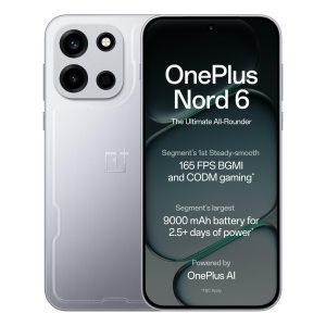 OnePlus Nord 6 | 8GB+256GB | Quick Silver | Snapdragon 8s Gen 4 | Segment's First Stable 165FPS Gaming | Segment's Largest 9000mAh Battery | Most Complete IP Rating |...