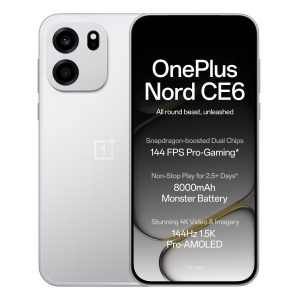 OnePlus Nord CE6 | 8GB+256GB | Lunar Pearl | Snapdragon 7s Gen 4 | Segment's Fastest Touch Response | 8000mAh Battery | 144Hz 1.5K AMOLED Display | 50MP Main + 32MP Selfie 4K...