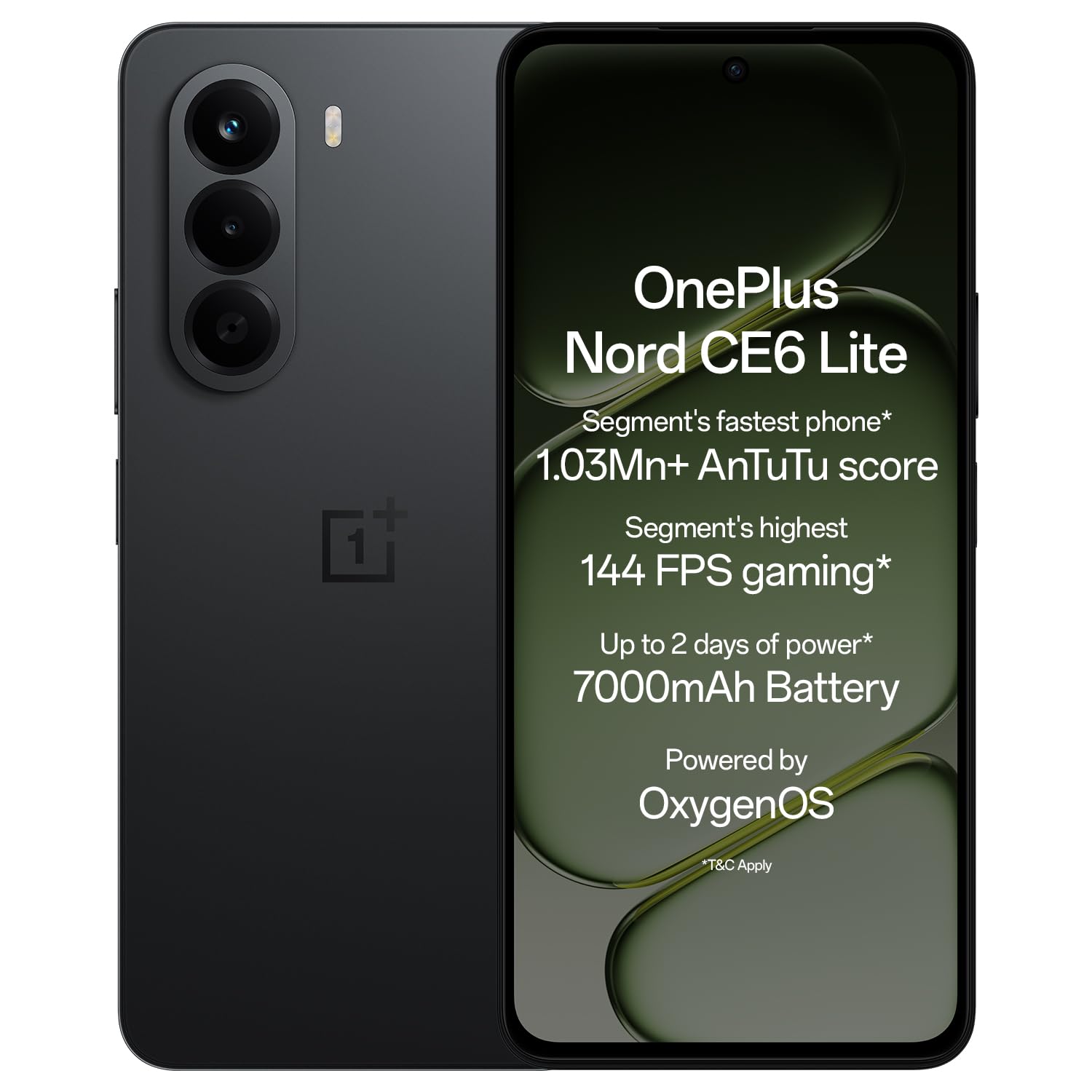 Oneplus Nord Ce6 Lite | 6Gb+128Gb | Hyper Black | Segment'S Fastest Dimensity 7400 Apex Processor | 7000Mah Battery | Segment'S Highest 144Hz Refresh Rate | 50Mp Main Camera, 4K... 1 Oneplus Nord Ce6 Lite | 6Gb+128Gb | Hyper Black | Segment'S Fastest Dimensity 7400 Apex Processor | 7000Mah Battery | Segment'S Highest 144Hz Refresh Rate | 50Mp Main Camera, 4K...