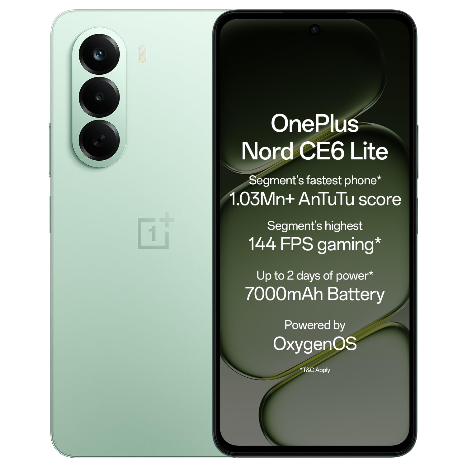Oneplus Nord Ce6 Lite | 8Gb+128Gb | Vivid Mint | Segment'S Fastest Dimensity 7400 Apex Processor | 7000Mah Battery | Segment'S Highest 144Hz Refresh Rate | 50Mp Main Camera, 4K... 1 Oneplus Nord Ce6 Lite | 8Gb+128Gb | Vivid Mint | Segment'S Fastest Dimensity 7400 Apex Processor | 7000Mah Battery | Segment'S Highest 144Hz Refresh Rate | 50Mp Main Camera, 4K...
