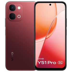 vivo Y51 Pro 5G (Crimson Red, 8GB RAM, 128GB Storage) with No Cost EMI/Additional Exchange Offers