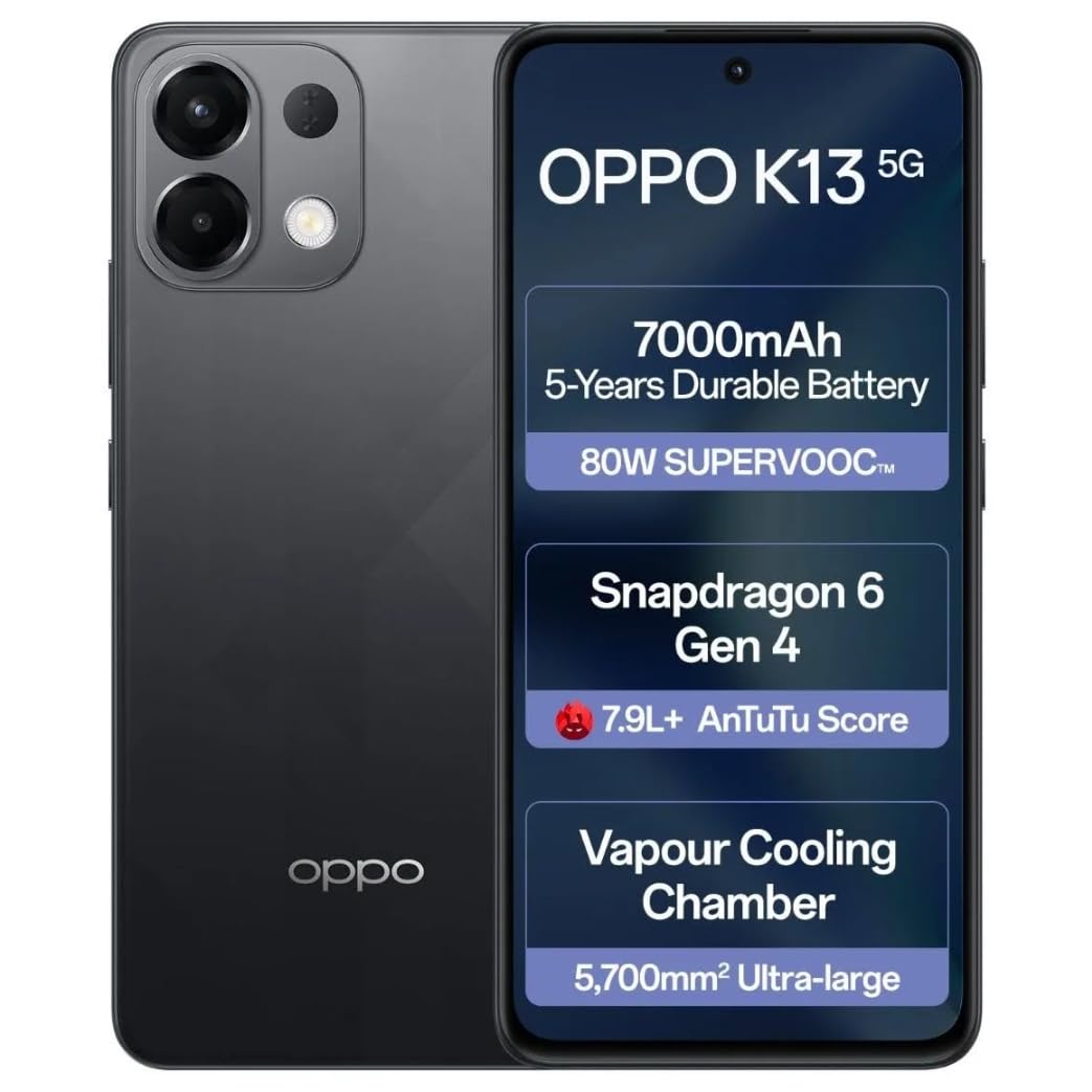 Oppo K13 5G (Prism Black, 8Gb Ram 256Gb Storage) 1 Oppo K13 5G (Prism Black, 8Gb Ram 256Gb Storage)