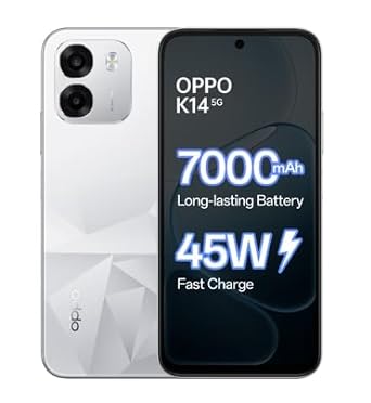 Oppo K14 5G Smartphone, Prism White, 6Gb Ram, 128Gb Storage, 7000 Mah Battery, 45W Fast Charge 1 Oppo K14 5G Smartphone, Prism White, 6Gb Ram, 128Gb Storage, 7000 Mah Battery, 45W Fast Charge