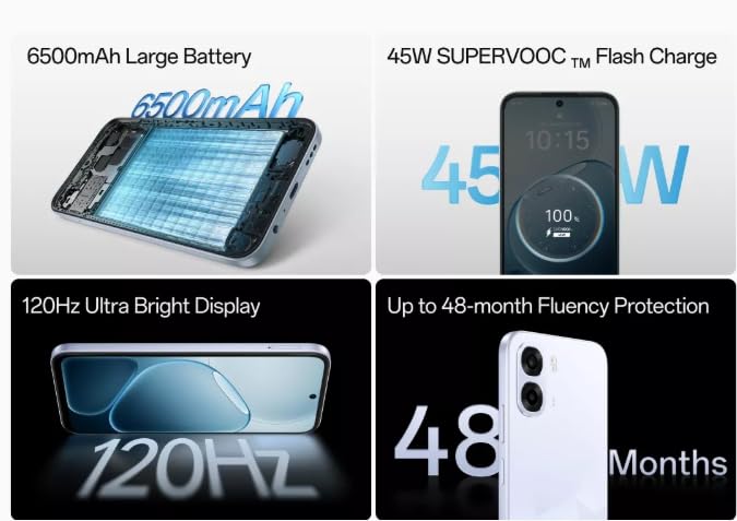Oppo K14X 5G, Prism Violet, 4Gb Ram, 128Gb Storage 6 Oppo K14X 5G Smartphone, Prism Violet, 4Gb Ram, 128Gb Storage