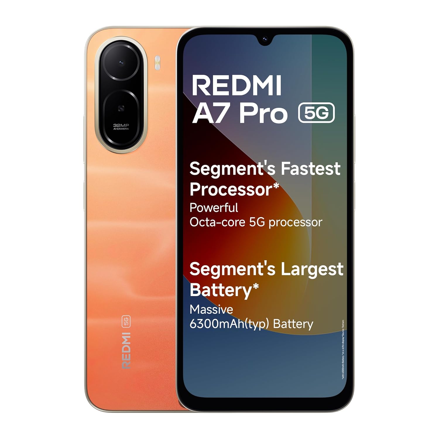 Redmi A7 Pro 5G (Sunset Orange, 4Gb Ram,128Gb Storage) | Segment'S Fastest Processor | Segment'S Largest Battery | Segment'S Largest &Amp; Smoothest 6.9In 120Hz Display 1 Redmi A7 Pro 5G (Sunset Orange, 4Gb Ram,128Gb Storage) | Segment'S Fastest Processor | Segment'S Largest Battery | Segment'S Largest &Amp; Smoothest 6.9In 120Hz Display