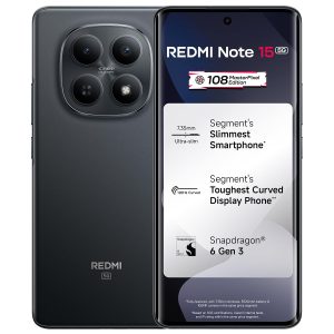 REDMI Note 15 5G (Black, 8GB RAM 128GB Storage) | 108MP OIS Camera | Snapdragon 6 Gen 3 | 17.2cm Tough Curved AMOLED Screen | 5520mAh Battery | 45W Fast Charging