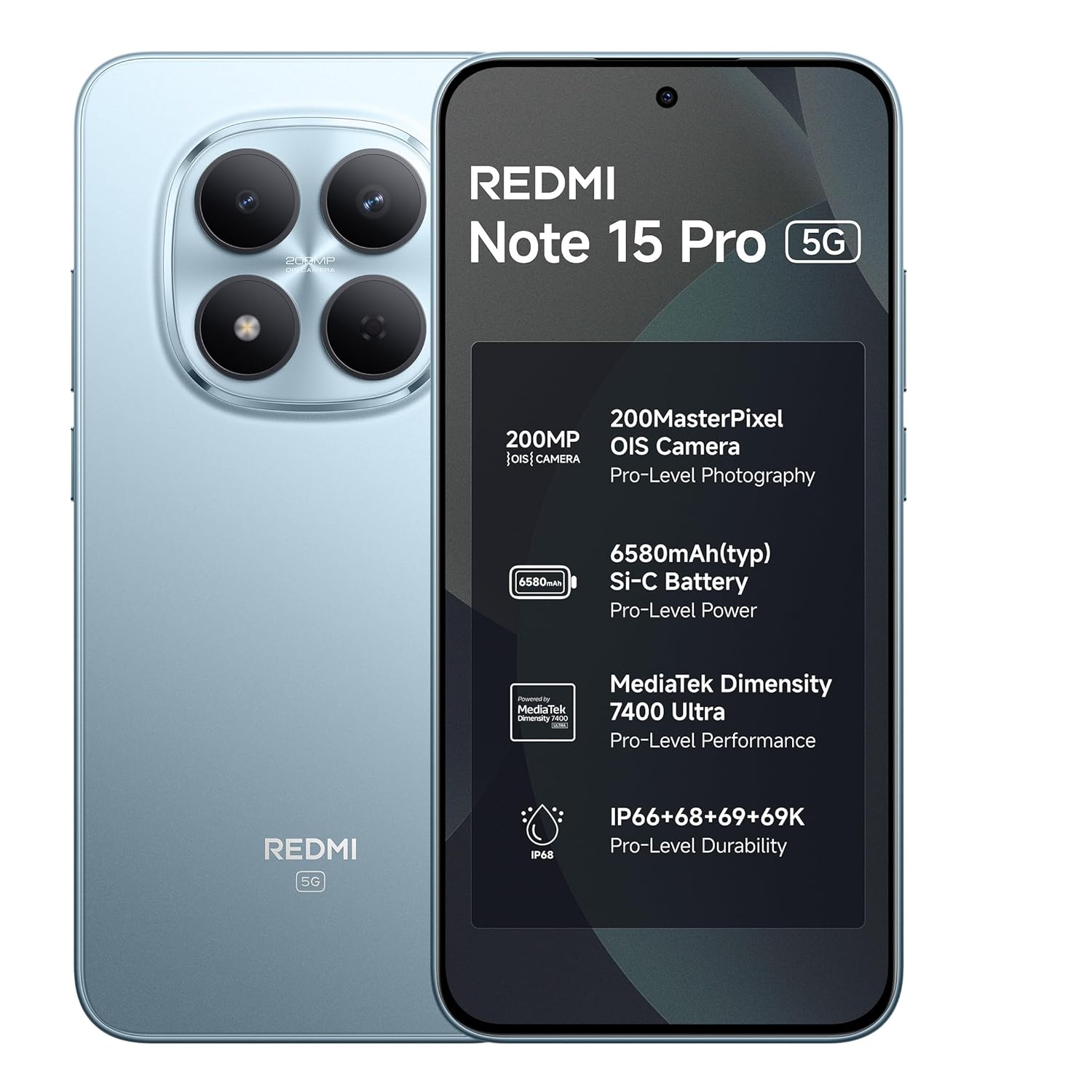 Redmi Note 15 Pro 5G (Mirage Blue, 8Gb+256Gb) | 200Masterpixel Ois Camera | Dimensity 7400-Ultra | 17.3Cm Crystalres Amoled Screen | Ip66/68/69/69K | Mega 6580Mah Si/C Battery |... 11 Redmi Note 15 Pro 5G (Mirage Blue, 8Gb+256Gb) | 200Masterpixel Ois Camera | Dimensity 7400-Ultra | 17.3Cm Crystalres Amoled Screen | Ip66/68/69/69K | Mega 6580Mah Si/C Battery |...